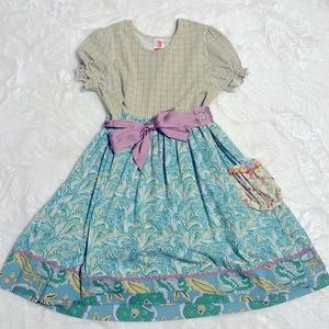 Matilda Jane- EUC- dress with sash, size 10/12